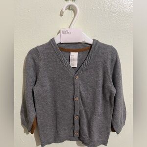 H&M Charcoal Button-Up Cardigan